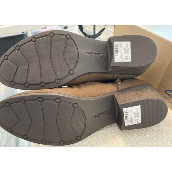 Clarks Charlten Rosa Women's Boots Mushroom Nubuck : 12 B - Medium, NIB - Picture 9 of 16